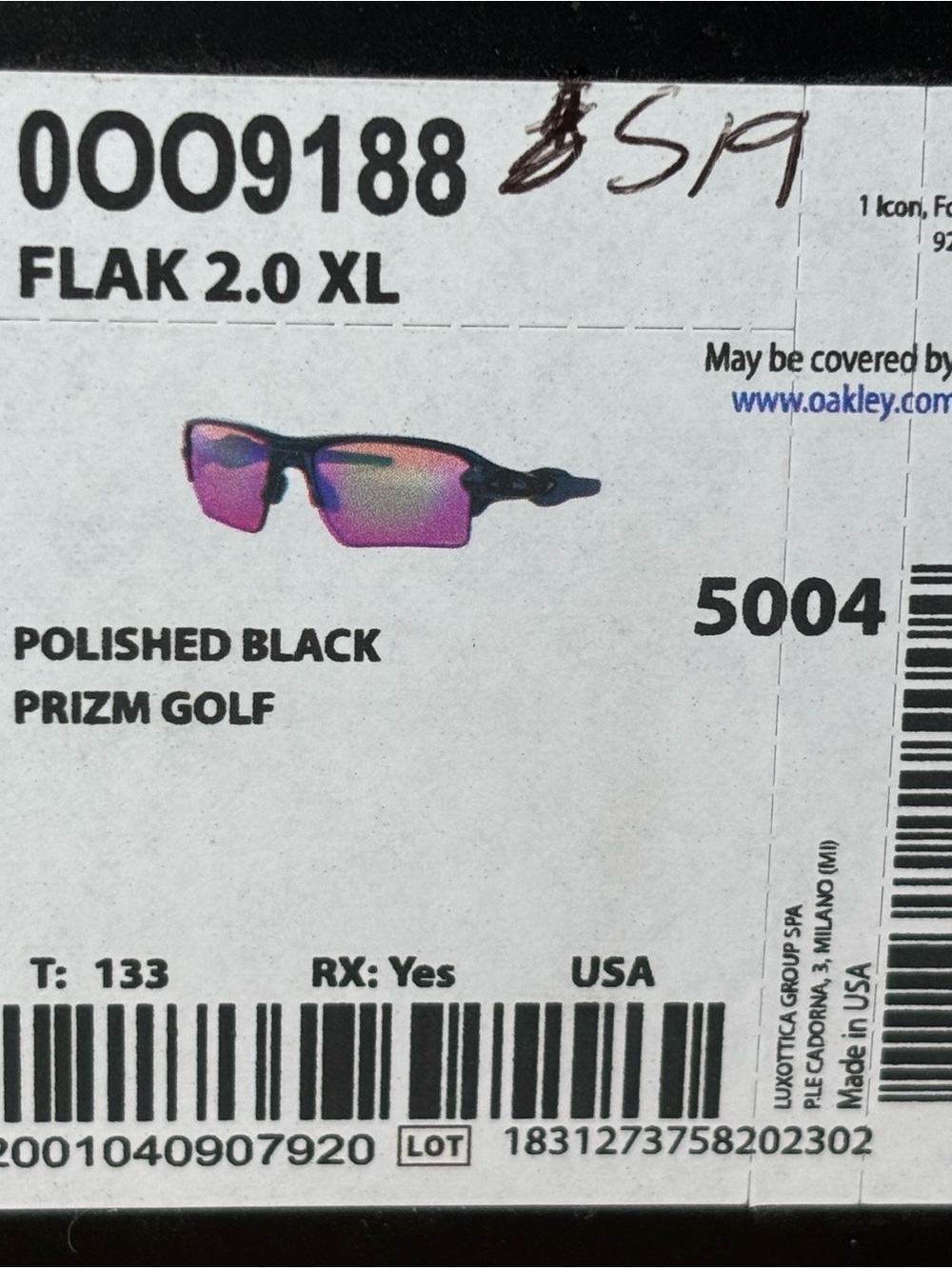 Oakley Flak 2.0 XL Polished Black with Pink-Purple Prizm Lenses